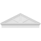 Ekena Millwork Peaked Cap 3 Spoke Architectural PVC Combination Pediment, 48"W x 18-7/8"H x 2-3/4"P (Pitch 6/12) PEDPC048X190PKC03 - alternate 6